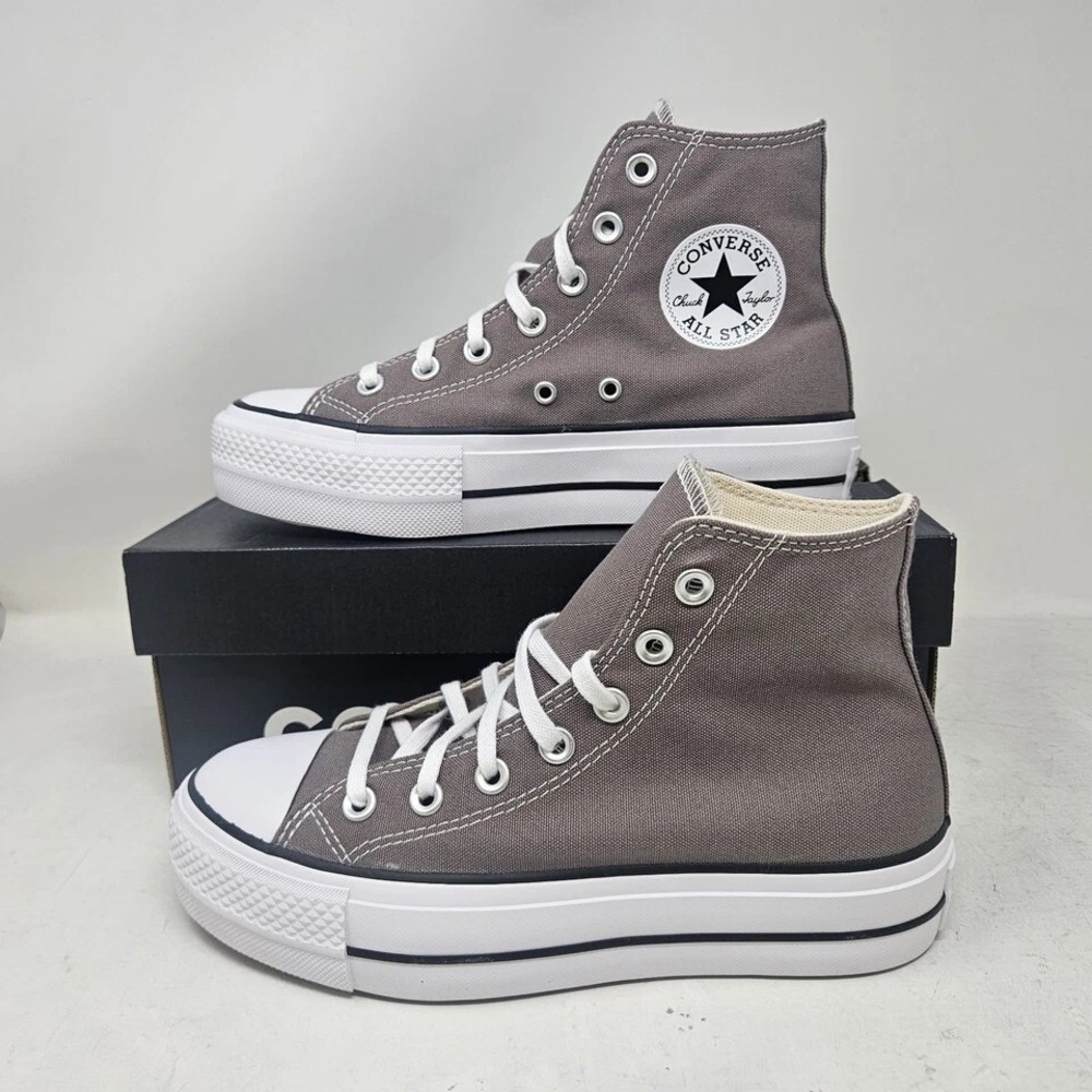 Women's Converse Chuck Taylor All Star Lift Grey White Shoe / A12309F / Size 11